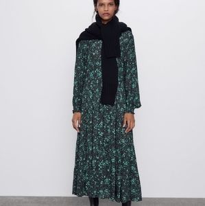 ZARA Printed Flair Dress - M